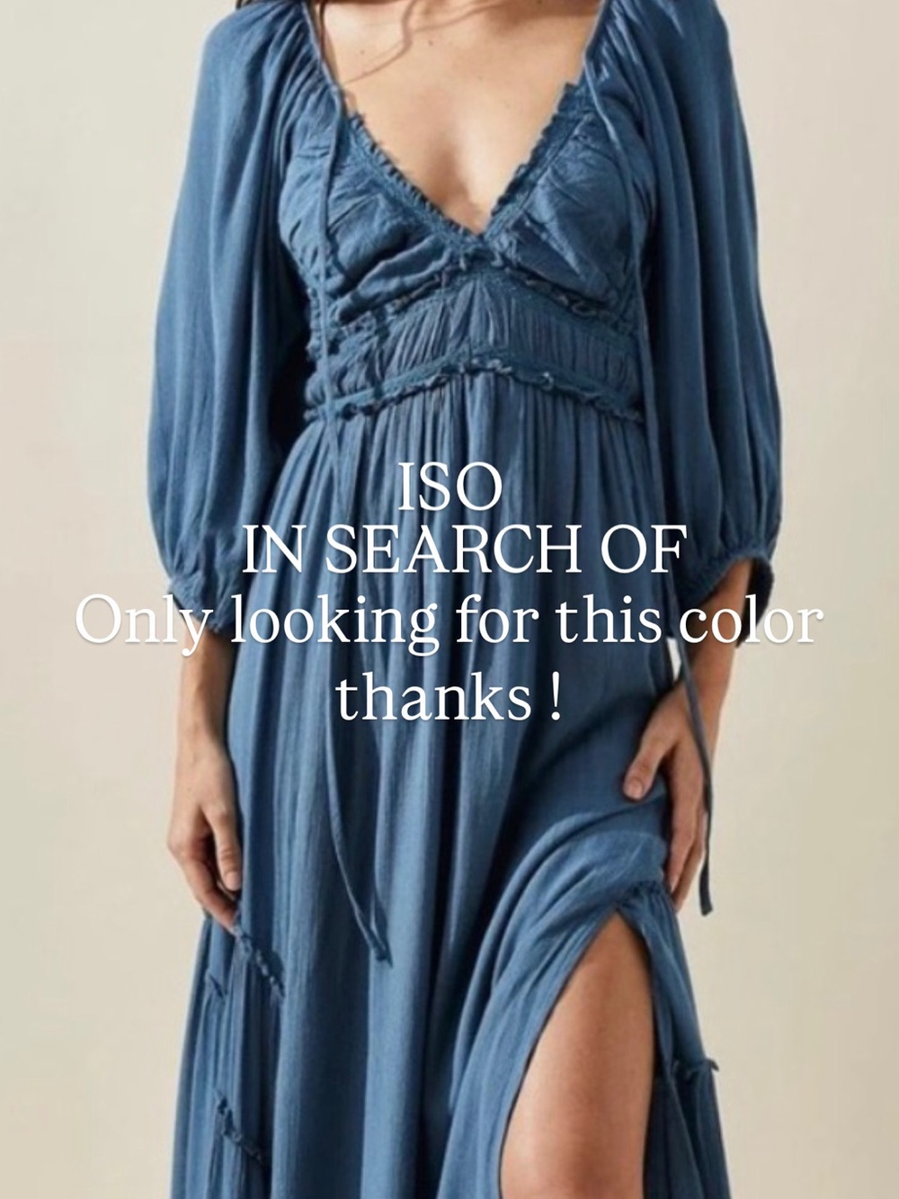 ISO FREE PEOPLE YOURE A JEWEL MAXI IN BLUE SIZE XS